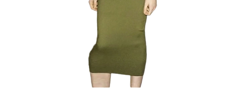Green dress on a plain background